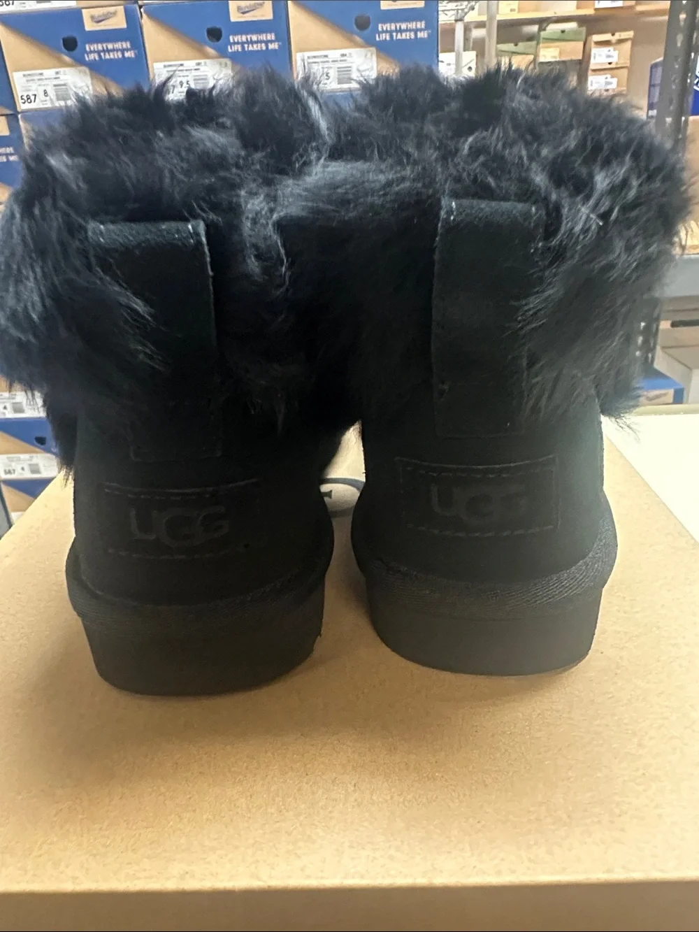 Ugg Women's Classic Mini Chalet Black Ankle Winter Boots